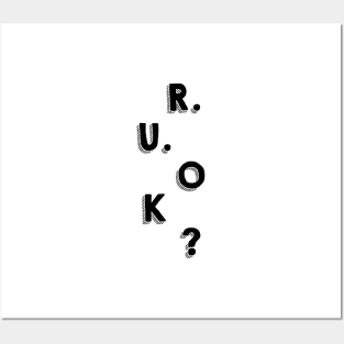 r u ok | are you ok | ru ok Posters and Art